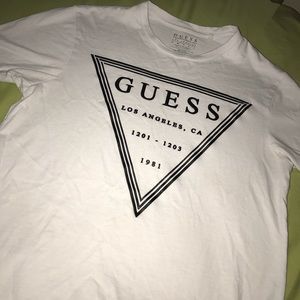 white guess shirt